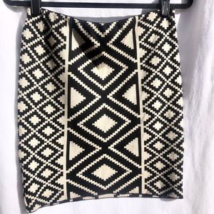 Anthropologie Aztec Body Con Knit Skirt Large